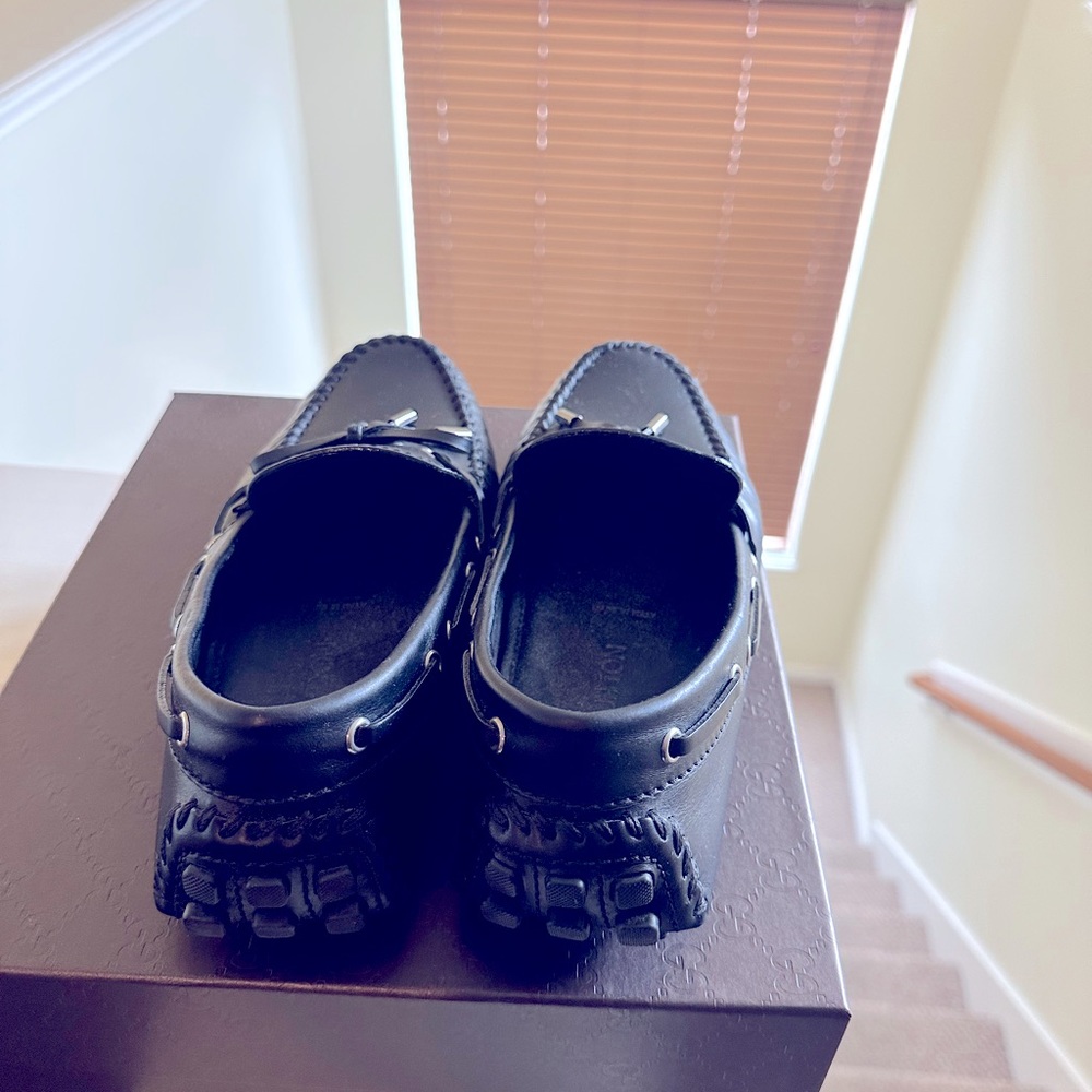 Black LV drivers moccasin for men